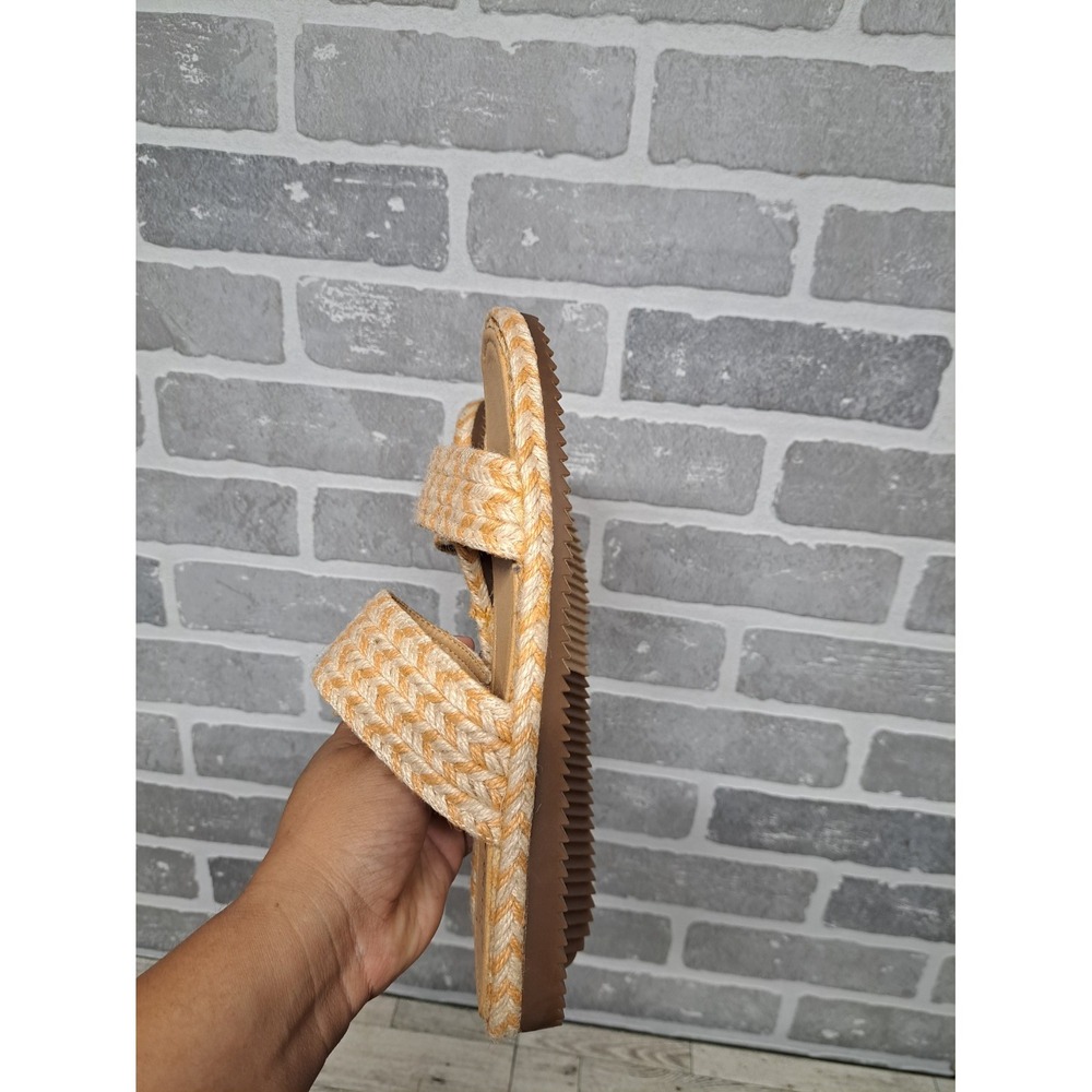Lucky Brand Decime Espadrille Sandals Slip On Woven Jute‎ Beige tones Size 8M - Picture 8 of 13